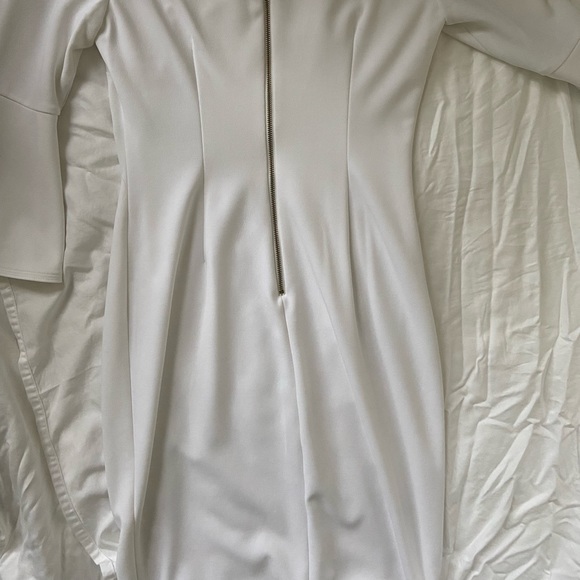 🚨 PRICE DROP 🚨 White Calvin Klein bodycon cocktail midi dress - Picture 7 of 8